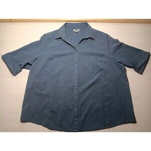 Edwards Button Up Shirt Men's 3XL Cuffed Short Sleeve Tuff Tested Work Uniform